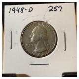 1948-D WASHINGTON SILVER QUARTER