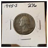 1945-S WASHINGTON SILVER QUARTER