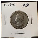 1948-S WASHINGTON SILVER QUARTER