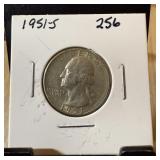 1951-S WASHINGTON SILVER QUARTER