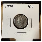 1940 MERCURY SILVER DIME