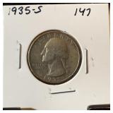 1935-S WASHINGTON SILVER QUARTER