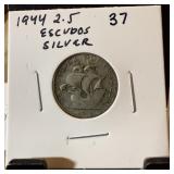 1944 2.5 ESCUDOS SILVER