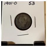 1901-O BARBER SILVER DIME