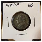 1945-P JEFFERSON SILVER WAR NICKEL