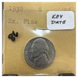 1939-S JEFFERSON NICKEL BETTER DATE