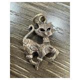 STERLING SILVER CAT PENDANT