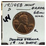19/1958-D WHEAT PENNY CENT DOUBLE STRUCK