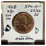 1958-D/D WHEAT PENNY CENT RPM-011