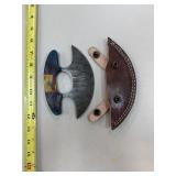 DAMASCUS STEEL FIXED BLADE ULU KNIFE