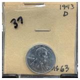 1943-D WHEAT PENNY CENT STEEL HIGH GRADE