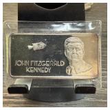 1 OZ JFK SILVER BULLION BAR