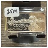 1 OZ SILVER BULLION GEORGE WASHINGTON BAR