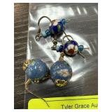 2 PAIRS CLOISONNE EARRINGS