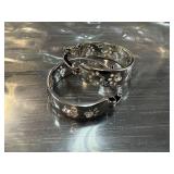 STERLING SILVER PAW PRINT EARRINGS