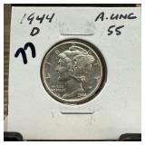1944-D MERCURY SILVER DIME