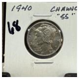 1940 MERCURY SILVER DIME