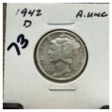 1942-D MERCURY SILVER DIME