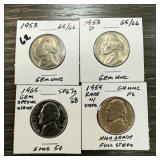 LOT OF 4 HIGH GRADE JEFFERSON NICKELS