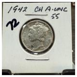 1942 MERCURY SILVER DIME
