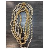 LOT OF FAUX PEARL NECKLACES / VINTAGE