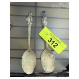 2PC CEREAL SPOON WOODY WOODPECKER YOGI BEAR