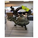 CHINESE DRAGON TEAPOT BRONZE WEALTH KETTLE