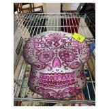 LARGE GLASS DAY OF THE DEAD SERVING TRAY