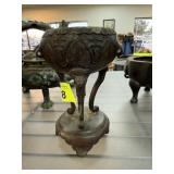 CHINESE BRONZE URN TRIPOD CENSER