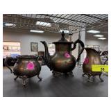 VINTAGE LEONARD SILVERPLATE TEA SET