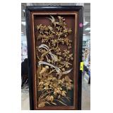 LARGE CHINESE GILT LACQUERED WALL PANEL DECOR
