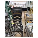 4 PC IRON LADDERBACK CHAIRS