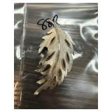 BSK VTG LEAF BROOCH / PIN