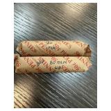 2P ROLLS PENNIES CENTS BU MEMORIAL+