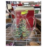 SPODE CHRISTMAS TREE GLASS PITCHER IN BOX