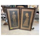 2PC VINTAGE ENGLISH RUBBINGS