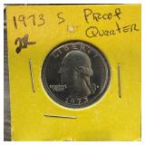 1973-S PROOF QUARTER