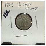1869 3 CENT NICKEL