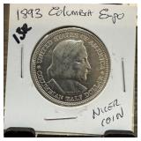 1893 COLUMBIAN EXPO SILVER HALF DOLLAR