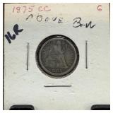 1875-CC SEATED LIBERTY SILVER DIME