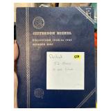 JEFFERSON NICKEL COIN ALBUM 52 COINS 10 ARE SILVER