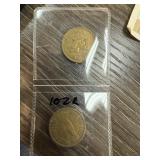 2PC RISQUE HEADS TAILS TOKENS