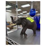 LARGE CARVED WOOD ELEPHANT