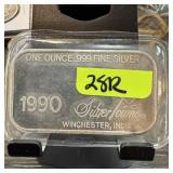 1 OZ .999 FINE SILVER BULLION BAR SILVER TOWNE