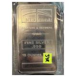 .999 SILVER 10 OZ BULLION BAR