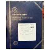 WHEAT MEMORIAL COIN ALBUM 90 COINS TOTAL