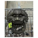 CHINESE BRONZE FIGURAL DOOR KNOCKER