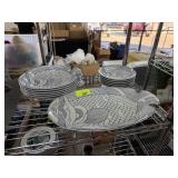 HUTSCHENREUTHER TAVOLA CHINA LOT FISH