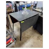 VINTAGE LEE DROP LEAF HAIRPIN FORMICA TABLE