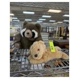 2PC STUFFED ANIMALS VINTAGE LION